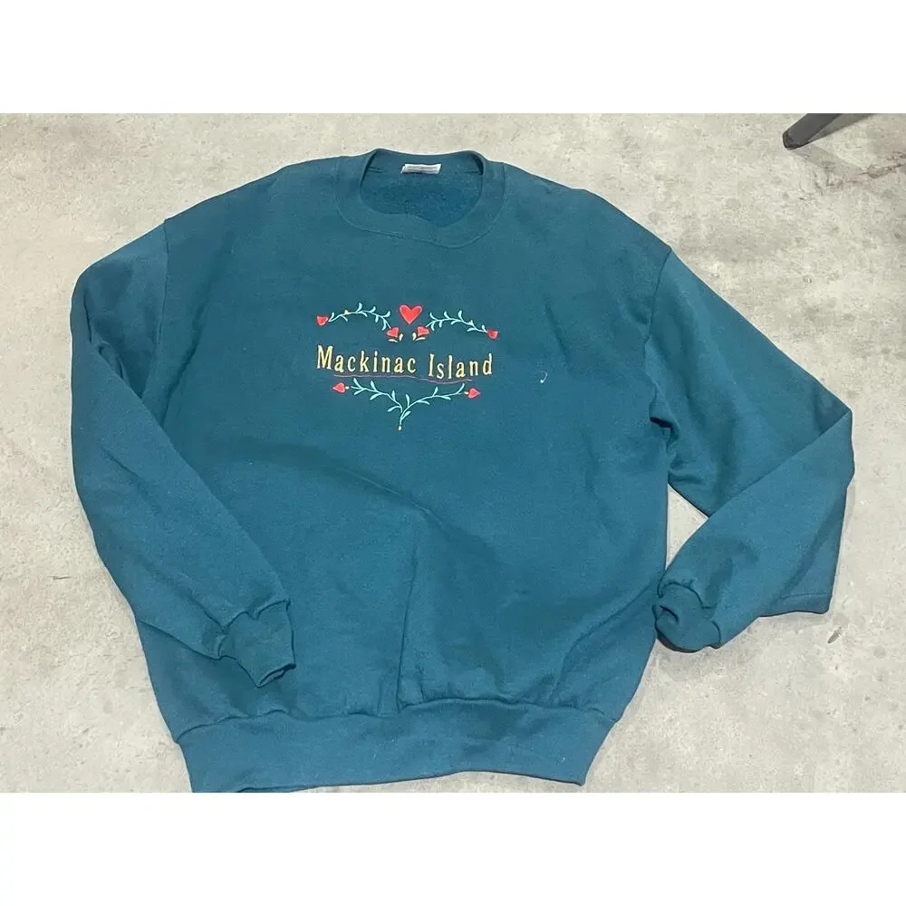 1980s Mackinac Island, Sweatshirt, Size XL, Jerzeers Activewear, Pullover,